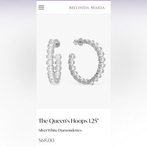 The Queen's Hoops 1.25 - Melinda Maria hoops like new